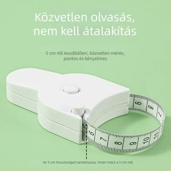 Háztartási használatra szánt puha mérőszalag, hordozható mini mérőszalag a testméretekhez, ruházathoz és derékkörfogat méréséhez