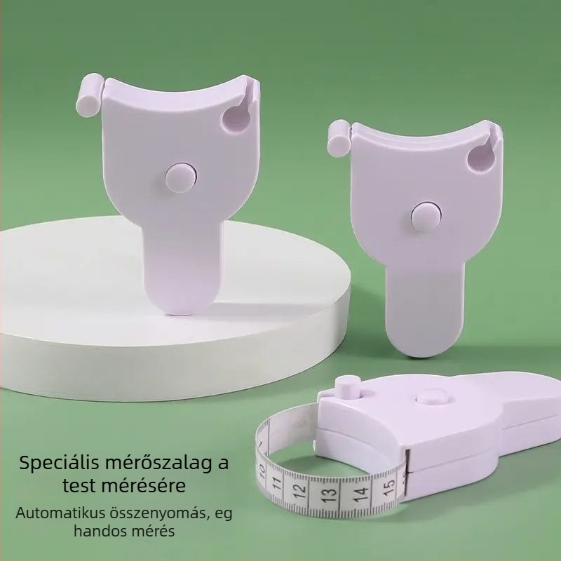 Háztartási használatra szánt puha mérőszalag, hordozható mini mérőszalag a testméretekhez, ruházathoz és derékkörfogat méréséhez