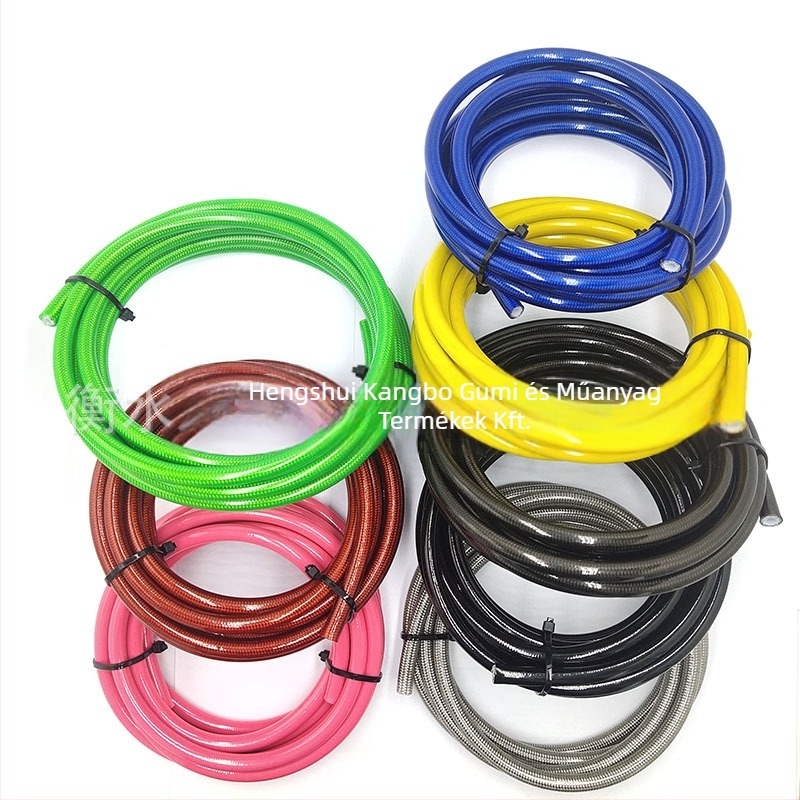 Fékcső AN3 PTFE, 304 rozsdamentes acél szálból fonott, motorkerékpár SAEJ1401