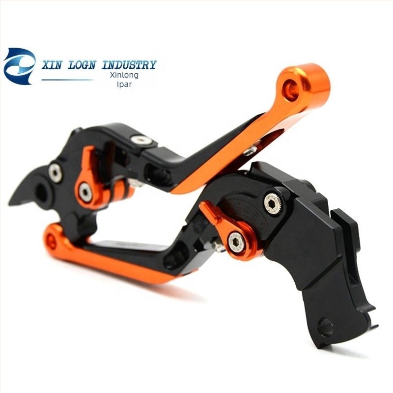 Fék- és kuplungkormány készlet KTM Duke 200/390/RC125-höz, CNC alumínium ötvözet, New Dragon márka, lézerrel testreszabható logó
