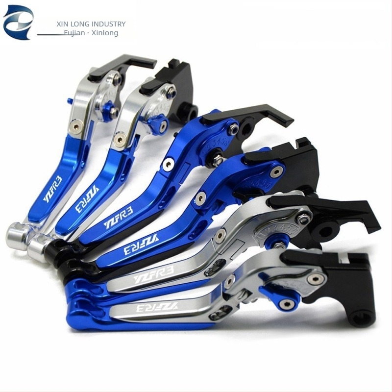 New Dragon CNC alumínium fék- és kuplunghúzókar Yamaha YZF R3-hoz, teleszkóposan összecsukható, lézergravírozott logó