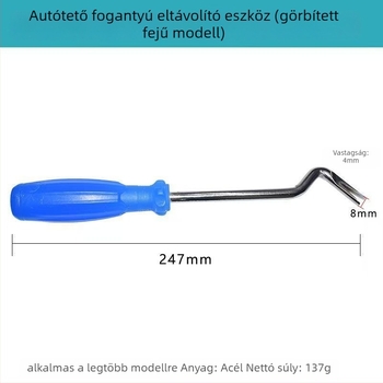 Autó tetőfogantyú eltávolító szerszám - vasból, Tamut, egyenes fej és könyök fejű