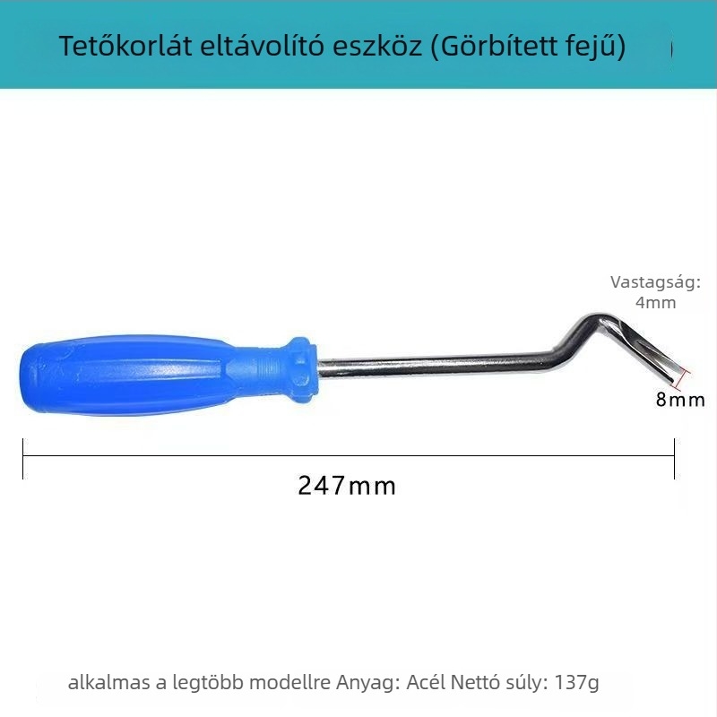 Autó tetőfogantyú eltávolító szerszám - vasból, Tamut, egyenes fej és könyök fejű