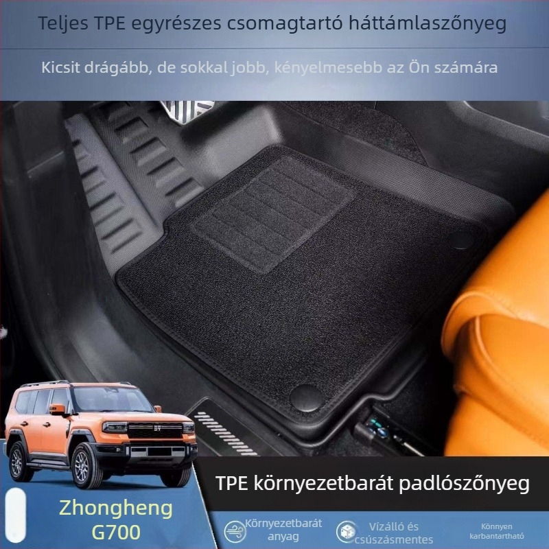 G700 autó belső padlószőnyegei TPE-ből, egyedi méretre szabva, fő csomagtartó matrac és háttámla párna