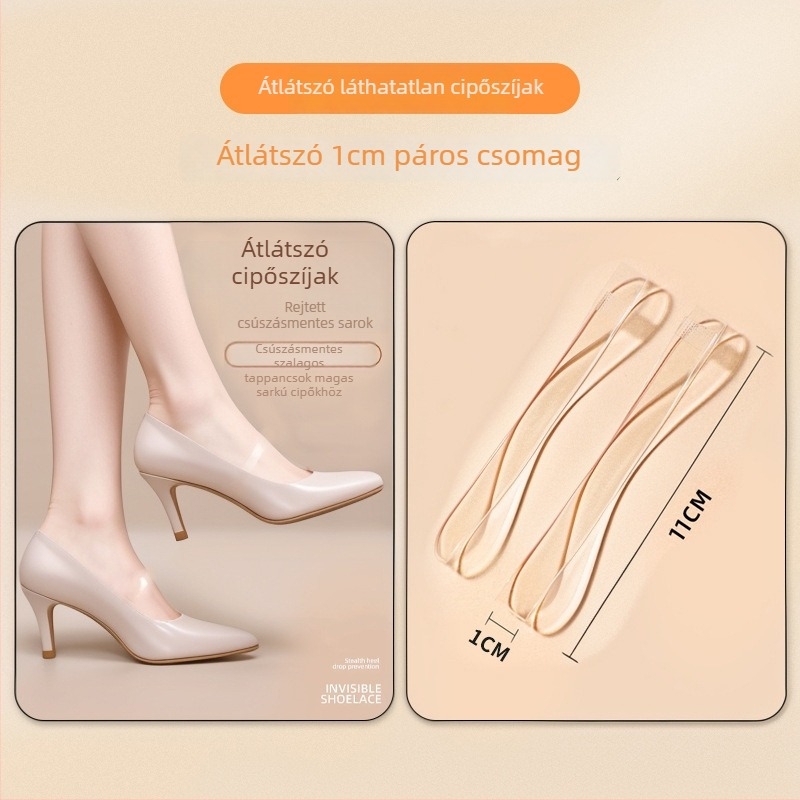 Magas sarkú cipőhöz készült pántok anti-slip eszközzel, cipő rögzítő pántok, csúszásmentes sarkú pántok, csatamentes – a csúszás megelőzése