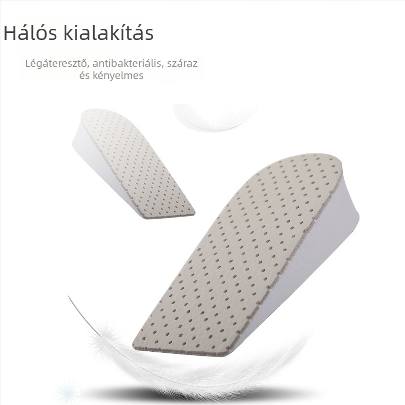 Tehénbőrből készült talpbetét, fél talpbetét magasságot növelő funkcióval, modell 020, uniszex