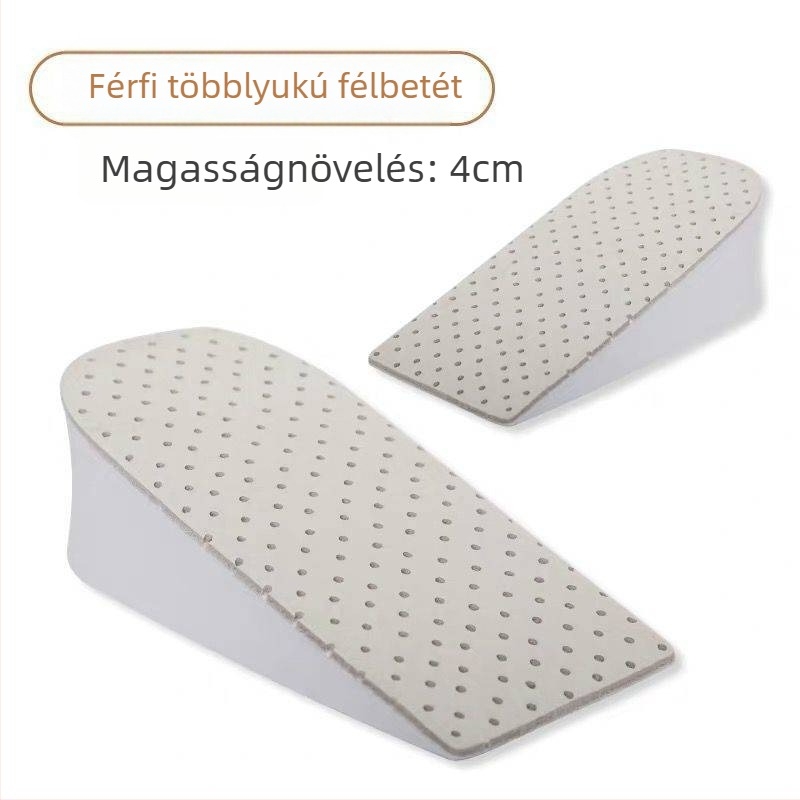 Tehénbőrből készült talpbetét, fél talpbetét magasságot növelő funkcióval, modell 020, uniszex