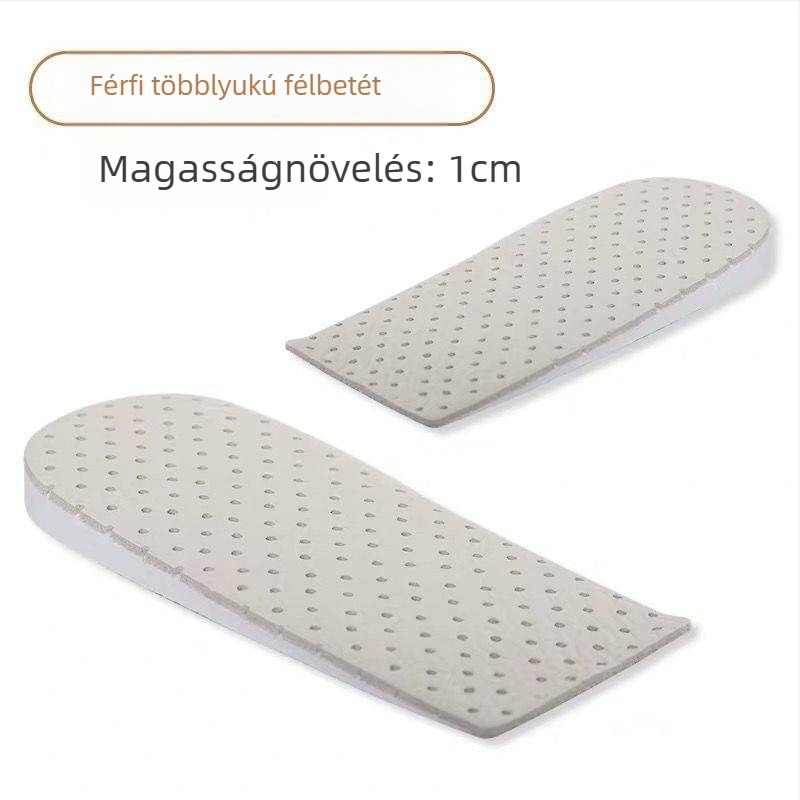 Tehénbőrből készült talpbetét, fél talpbetét magasságot növelő funkcióval, modell 020, uniszex
