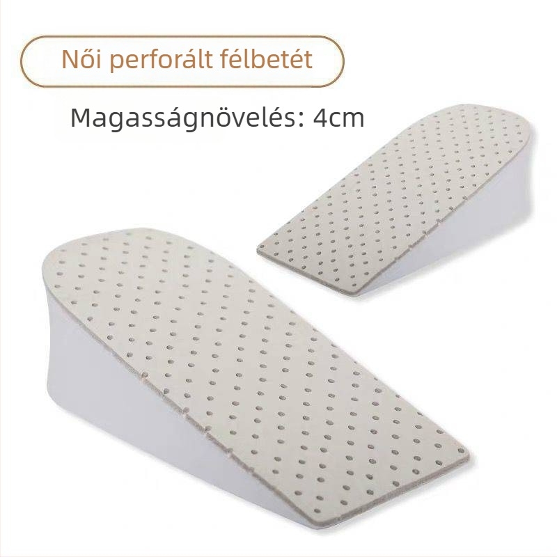 Tehénbőrből készült talpbetét, fél talpbetét magasságot növelő funkcióval, modell 020, uniszex