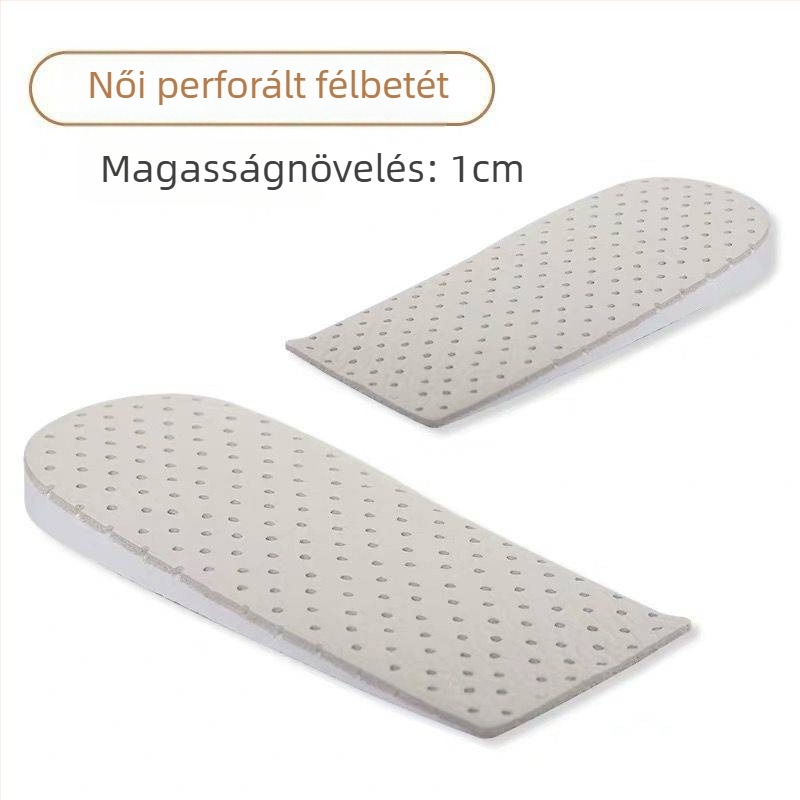 Tehénbőrből készült talpbetét, fél talpbetét magasságot növelő funkcióval, modell 020, uniszex