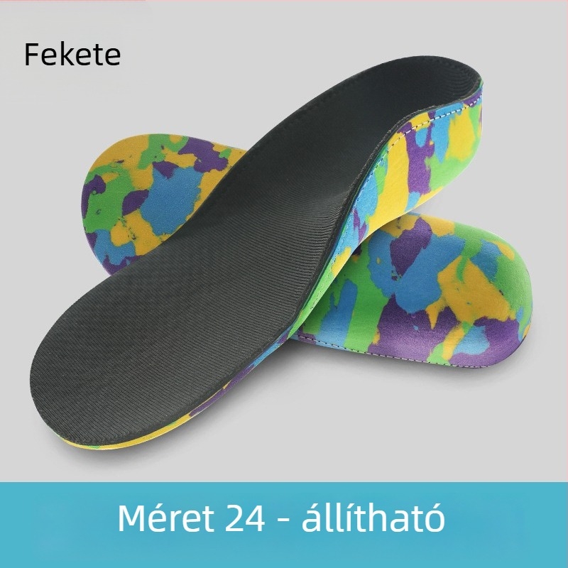 Gyerekeknek szóló ortopéd talpbetét — lapos láb korrekció ívtámogatással, EVA anyagú, modell B-088, futócipőkhöz, bakancsokhoz és hétköznapi cipőkhöz