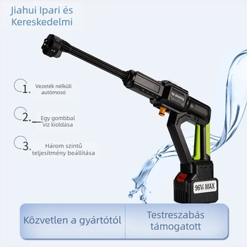 Vezeték nélküli autómosó lítiumakkumulátorral, 21V, 50 bar, 3,8 kg