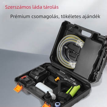 Vezeték nélküli autómosó lítiumakkumulátorral, 21V, 50 bar, 3,8 kg