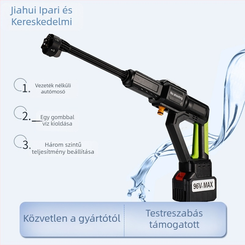 Vezeték nélküli autómosó lítiumakkumulátorral, 21V, 50 bar, 3,8 kg