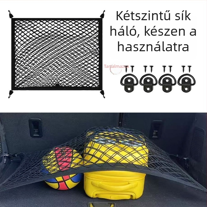 Kender rostból készült hálós tároló táska Velcro dupla rétegű dizájnnal, ágynál történő rendezéshez a kollégiumban