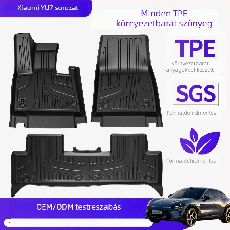 Xiaomi Yu7Tpe teljes lefedettségű autópadló matracok az eredeti színben, elöl, hátul és a csomagtartó számára