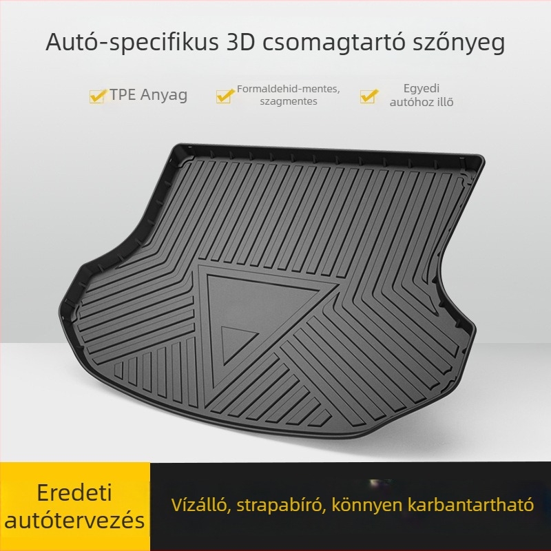 TPE speciális autóhoz készült csomagtartó pad, magas oldalsó szegéllyel, vízálló és kopásálló, testreszabható