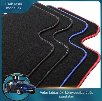 Velúr padlószőnyegek Tesla Model 3 és Model Yhez – első, hátsó és csomagtartó