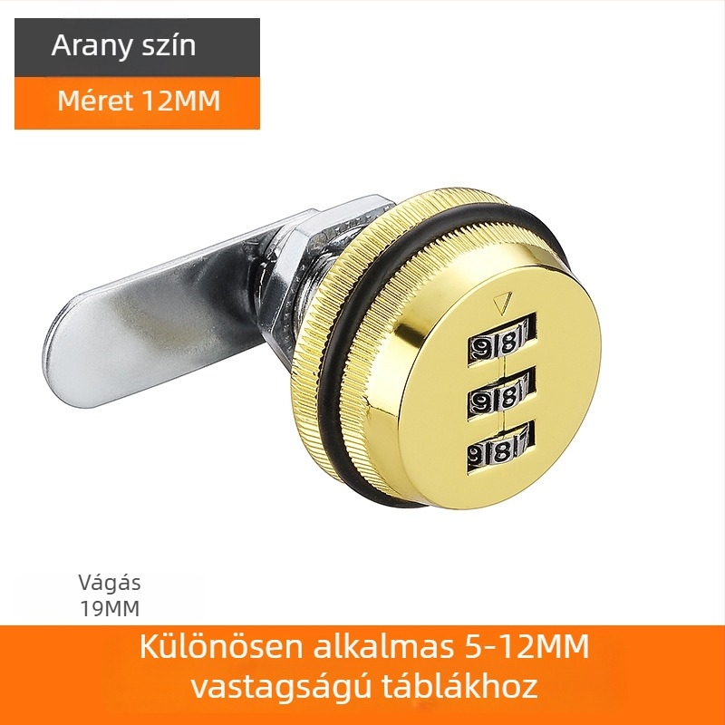 Zár a szekrényhez és fiókokhoz – cinkötvözet, modell KSN-002, testreszabás: Igen, alkalmazási terület: Postafiók