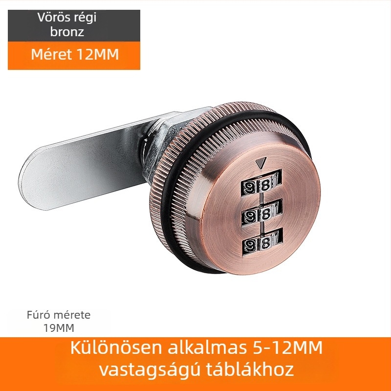 Zár a szekrényhez és fiókokhoz – cinkötvözet, modell KSN-002, testreszabás: Igen, alkalmazási terület: Postafiók