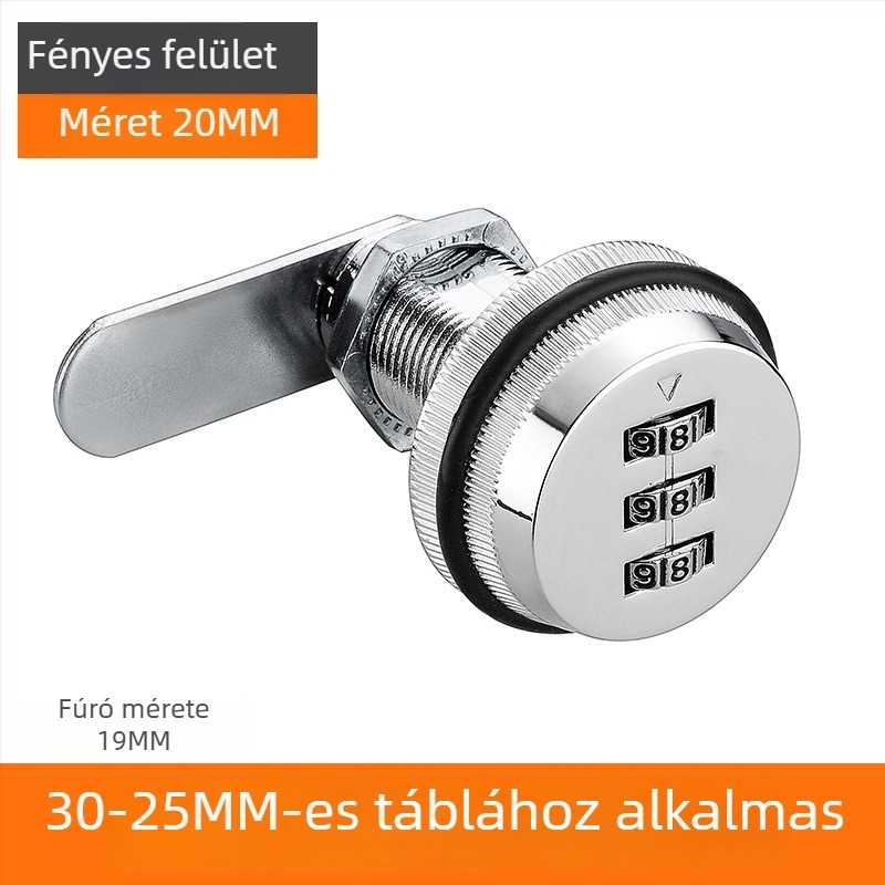 Zár a szekrényhez és fiókokhoz – cinkötvözet, modell KSN-002, testreszabás: Igen, alkalmazási terület: Postafiók