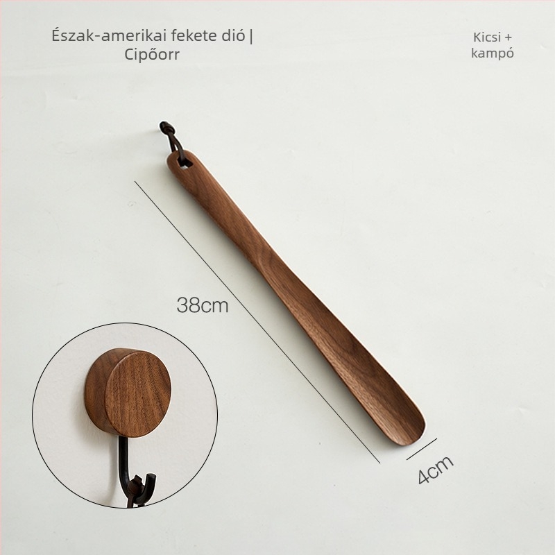 Fából készült cipőhúzó ultra hosszú nyéllel, otthoni használatra