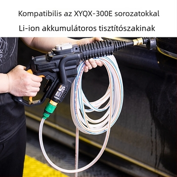 Hordozható vezeték nélküli lítium autómosó kiegészítő készlet — 10 m vízbevezető tömlő, szívócső, szűrőháló, csatlakozók (Fúvófej anyaga: Egyéb; Víznyomás: Egyéb; Súly: 0.9)