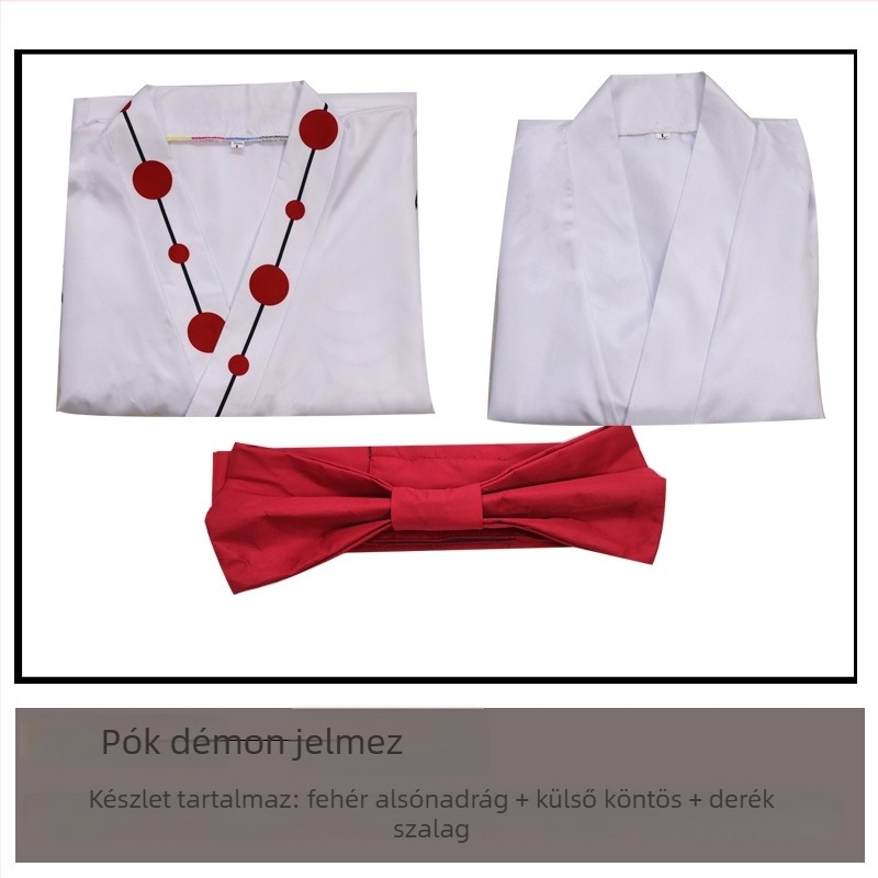 Cosplay japán kimono készlet, uniszex teljes ruházat játék- és anime szerepjátékhoz, Roumeini szövet, poliészter 60% fő összetevő, másodlagos poliészter <30%, Nyár 2024