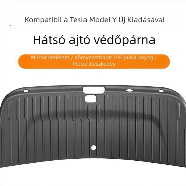 Tesla Model Y Tailgate Guard - modell-specifikus, műanyag, testreszabás nélkül