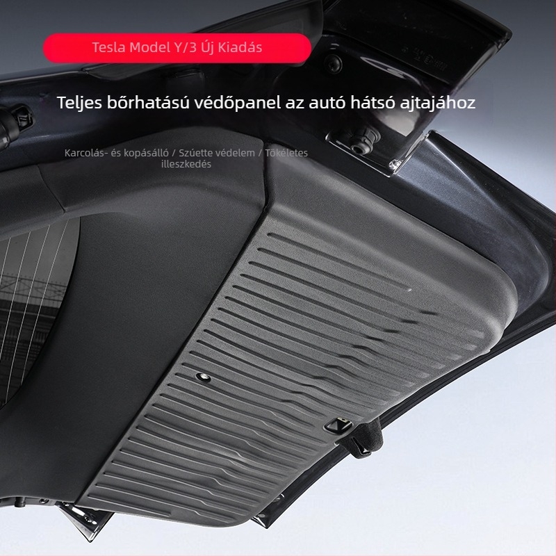 Tesla Model Y Tailgate Guard - modell-specifikus, műanyag, testreszabás nélkül
