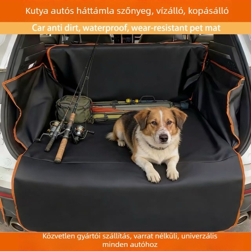 Kutyás autóülésvédő – Oxford anyagú, vízálló, géppel mosható, egyszerű telepítés