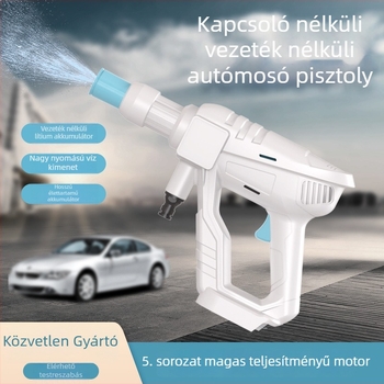 Xicheng Vezeték nélküli magasnyomású autómosó pisztoly, hordozható lítium-akkumulátoros tisztító készülék, újratölthető elektromos autókhoz