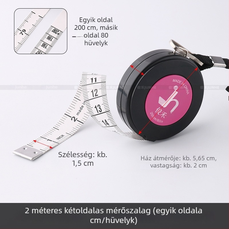 Bőrből készült mérőszalag ruházathoz, 1,5 m / 2 m / 3 m