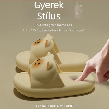 Rascal Rabbit gyerekpapucs, karikatúra mintával, EVA felső rész és EVA talp, 1–3 éveseknek