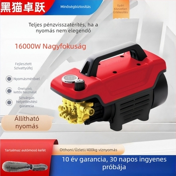 Nagynyomású autómosó berendezés — hordozható, háztartási, teljesen automata; 3000W, 220V, átfolyás 16 L/min, tömlőhossz 7–20 m, súly 9,5 kg