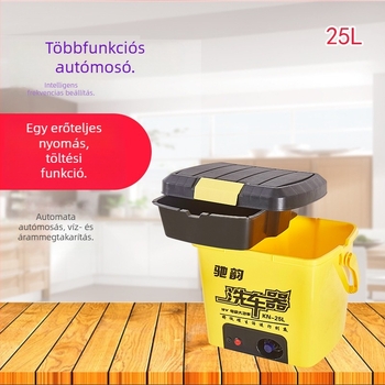 CY-25 Autómosó hordozható kefével, 12V-os cigarettagyújtóval ellátott energiaellátás, 60W, áramlás 6 L, munkanyomás 9 kg