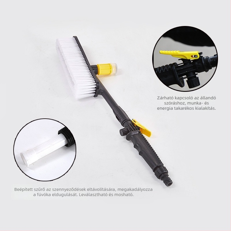 CY-25 Autómosó hordozható kefével, 12V-os cigarettagyújtóval ellátott energiaellátás, 60W, áramlás 6 L, munkanyomás 9 kg