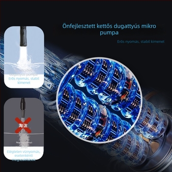 Vezeték nélküli lítium akkumulátoros autómosó magas nyomású pisztollyal — ABS ház, 21V, 260W, maximális áramlás 8 L/min, maximális nyomás 50 Bar, modell RG-15