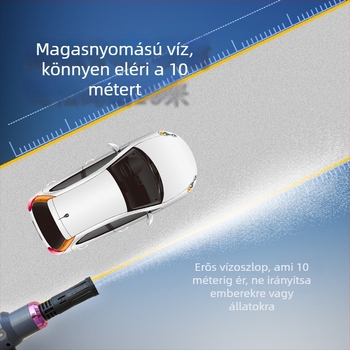 Vezeték nélküli lítium akkumulátoros autómosó magas nyomású pisztollyal — ABS ház, 21V, 260W, maximális áramlás 8 L/min, maximális nyomás 50 Bar, modell RG-15