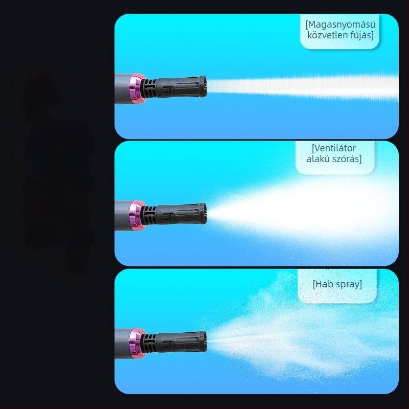 Vezeték nélküli lítium akkumulátoros autómosó magas nyomású pisztollyal — ABS ház, 21V, 260W, maximális áramlás 8 L/min, maximális nyomás 50 Bar, modell RG-15