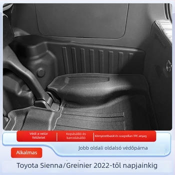 Toyota Sienna és Granvia oldalsó csomagtér párna — karbon rostvédő, velúr felület, kopásálló TPE