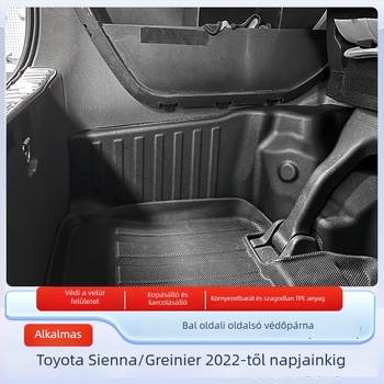 Toyota Sienna és Granvia oldalsó csomagtér párna — karbon rostvédő, velúr felület, kopásálló TPE