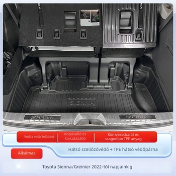 Toyota Sienna és Granvia oldalsó csomagtér párna — karbon rostvédő, velúr felület, kopásálló TPE