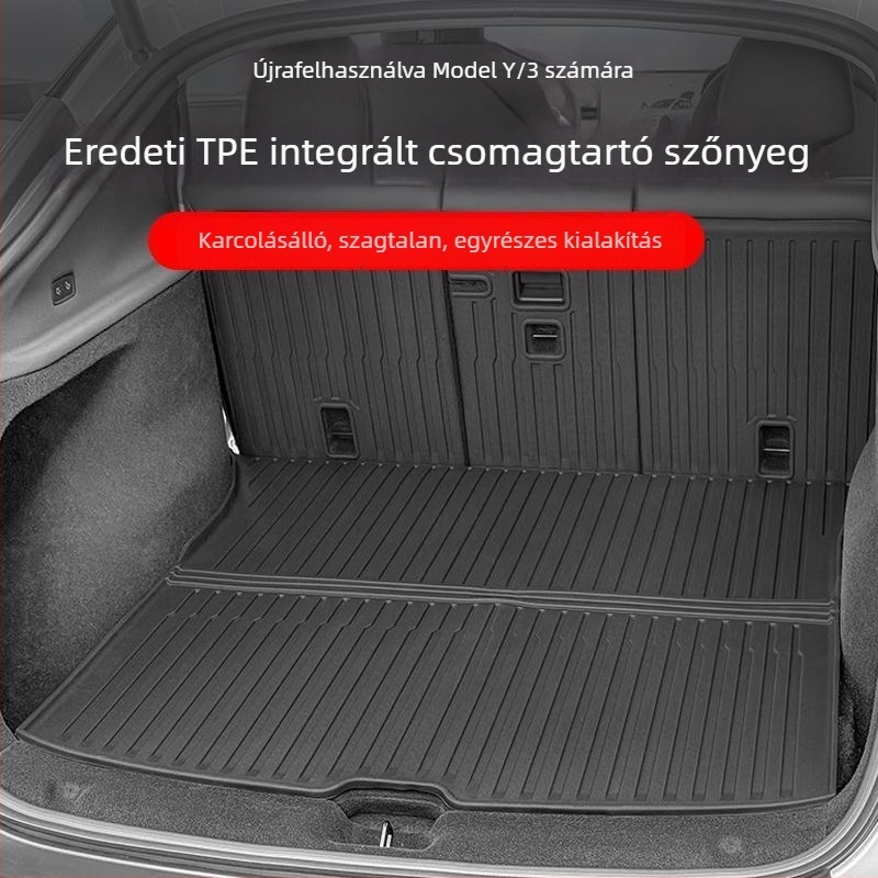 Integrált csomagtartó matrac Tesla Model Y és Model 3-hoz hátsó támla párnával