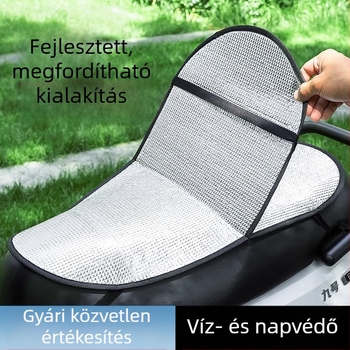 CHISHAN elektromos járművek napvédő és hőszigetelő ülőpárna — alumínium fólia; töltet nélkül; vízálló és napvédő; logóval testre szabható