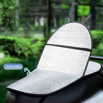 CHISHAN elektromos járművek napvédő és hőszigetelő ülőpárna — alumínium fólia; töltet nélkül; vízálló és napvédő; logóval testre szabható