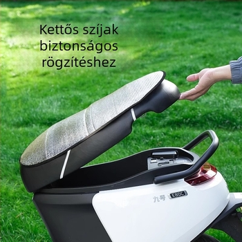 CHISHAN elektromos járművek napvédő és hőszigetelő ülőpárna — alumínium fólia; töltet nélkül; vízálló és napvédő; logóval testre szabható