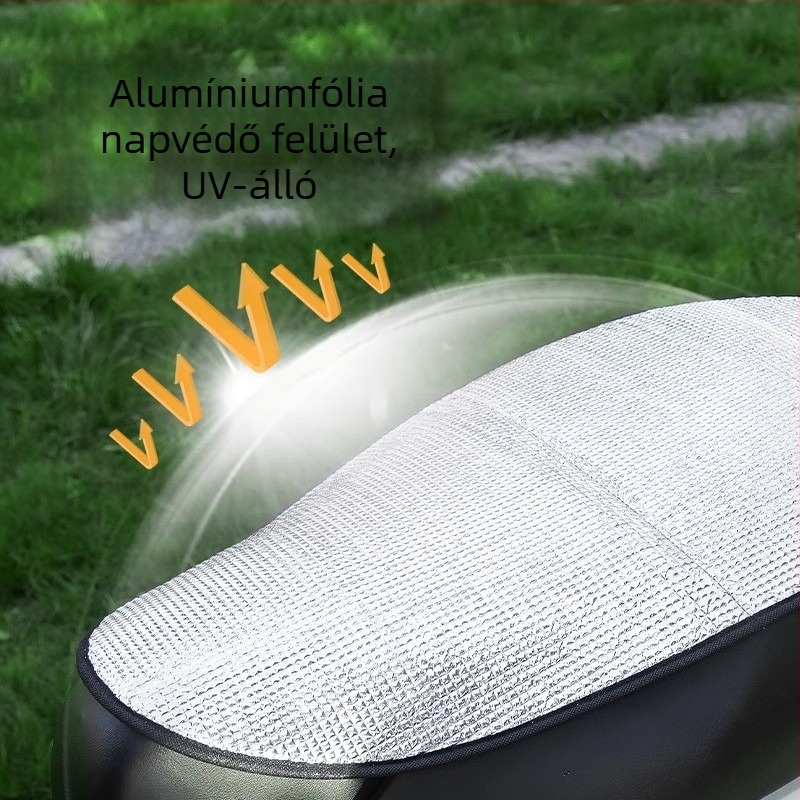 CHISHAN elektromos járművek napvédő és hőszigetelő ülőpárna — alumínium fólia; töltet nélkül; vízálló és napvédő; logóval testre szabható