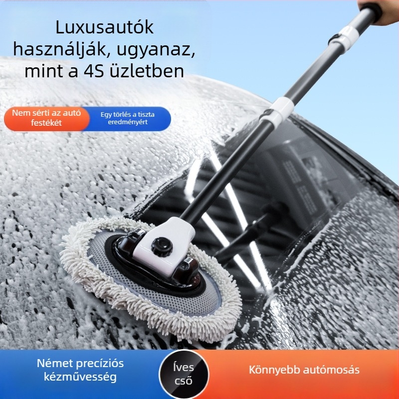 Autómosó mop ívelt rúddal és puha szőrrel; anyag: Snow nylon aluminum alloy; márka: Pumai