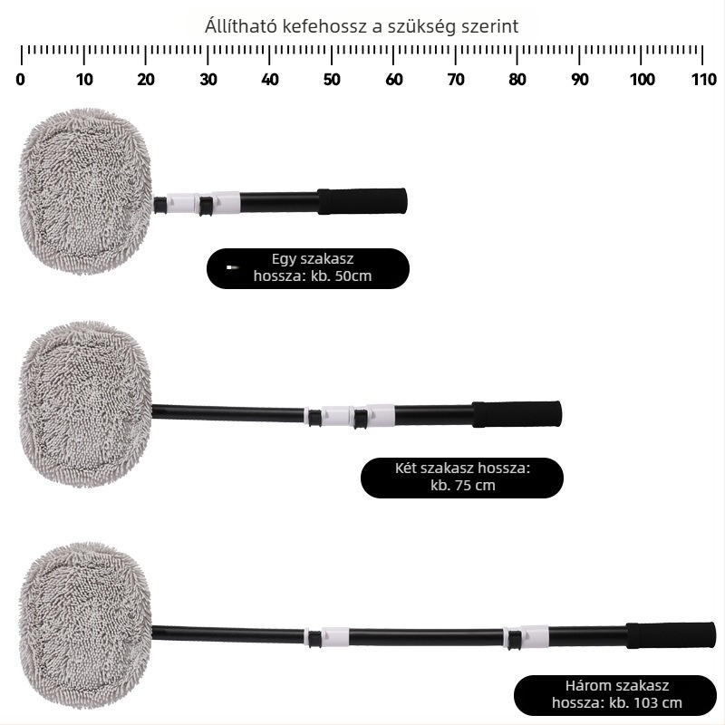 Autómosó mop ívelt rúddal és puha szőrrel; anyag: Snow nylon aluminum alloy; márka: Pumai